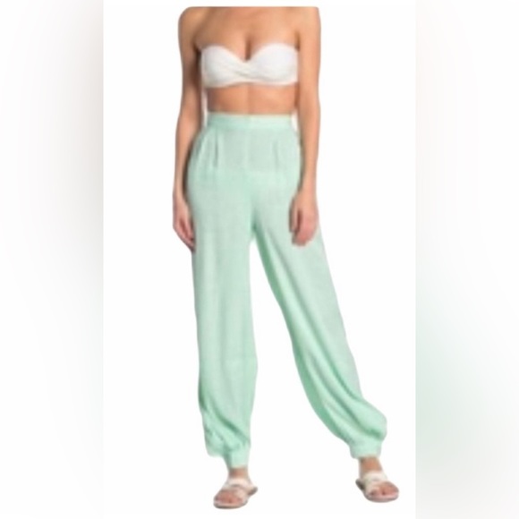 Onia Jodie Swimsuit Cover Up Pants Glitter Pleat - Picture 2 of 3
